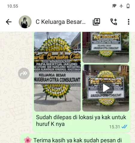 Pengiriman Papan Bunga Duka Cilograng